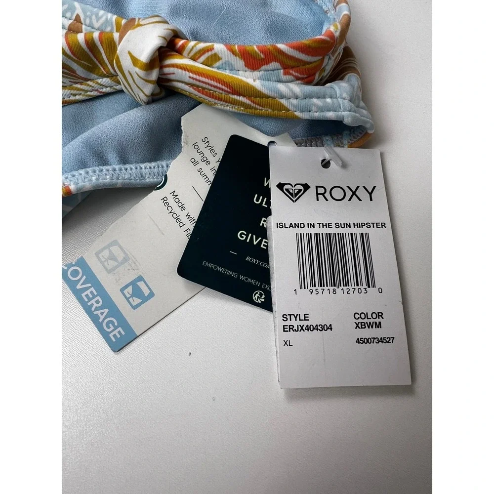 ROXY‎ Women's Island in the Sun Hipster Tropical Bikini Bottoms Sz XL  NWT